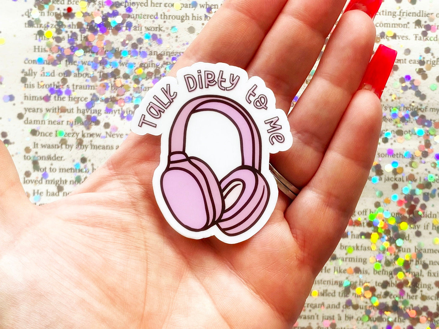 Talk Dirty To Me Headphones Sticker - The Feral Girls Club