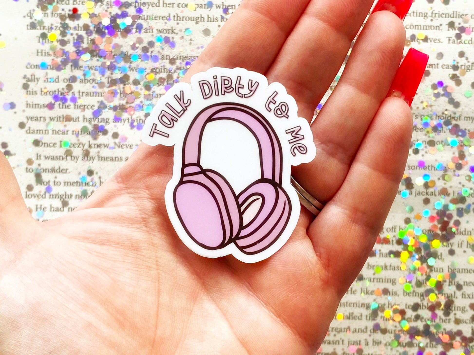 Talk Dirty To Me Headphones Sticker - The Feral Girls Club