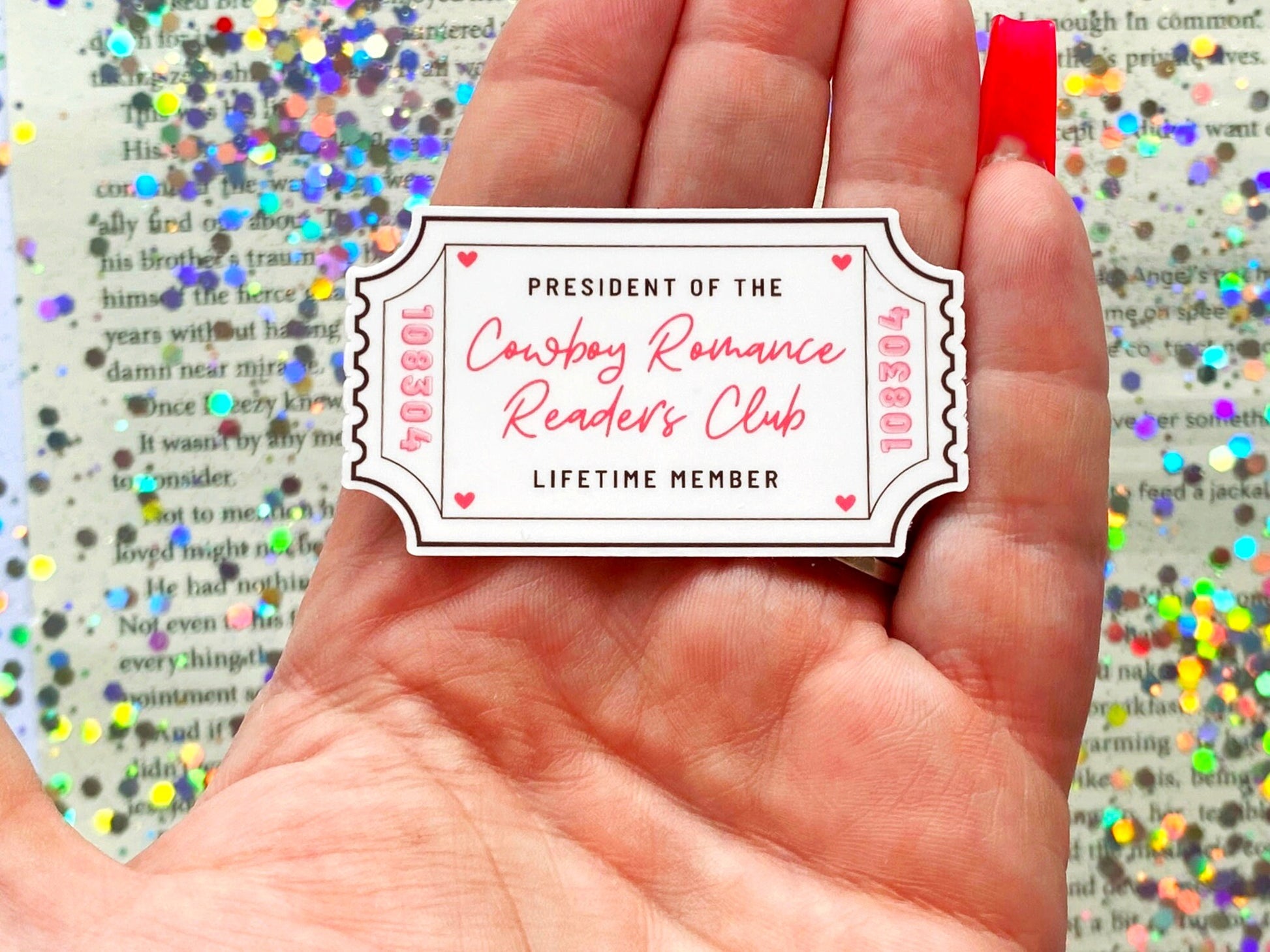 Cowboy Romance Ticket Sticker - The Feral Girls Club