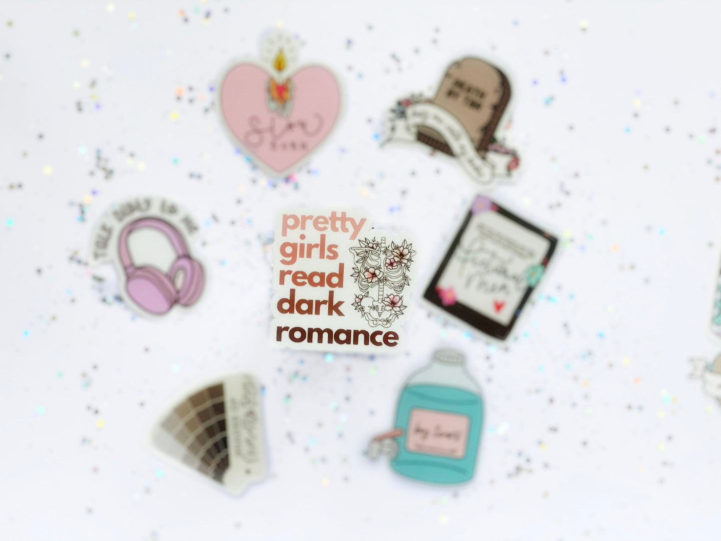 Pretty Girls Read Dark Romance Sticker - The Feral Girls Club