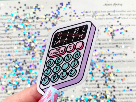 Girl Math Calculator Sticker - The Feral Girls Club