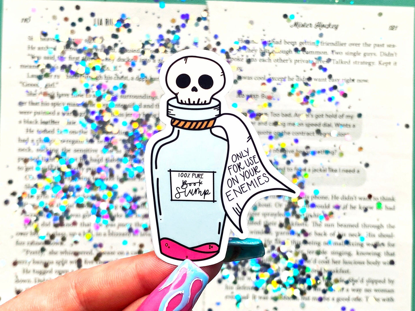 Book Slump Poison Bottle Sticker - The Feral Girls Club