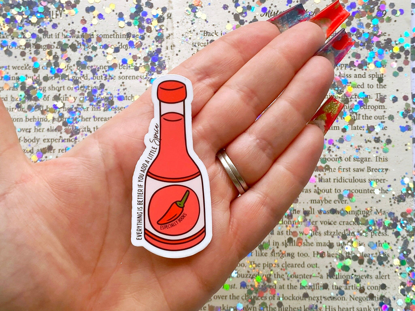 Spicy Book Hot Sauce Sticker - The Feral Girls Club