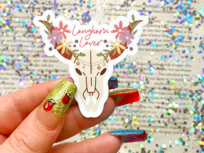 Longhorn Lover Skull Sticker - The Feral Girls Club