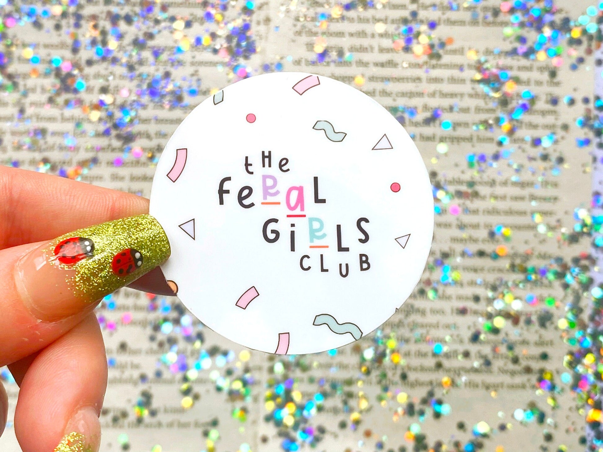 The Feral Girls Club Black Sticker - The Feral Girls Club