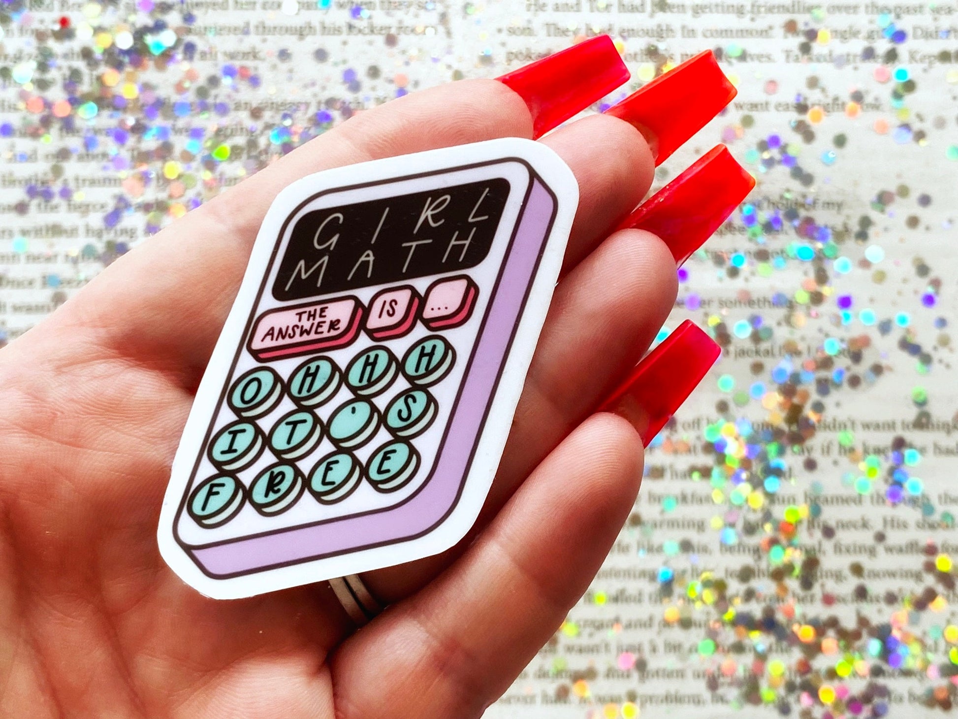 Girl Math Calculator Sticker - The Feral Girls Club