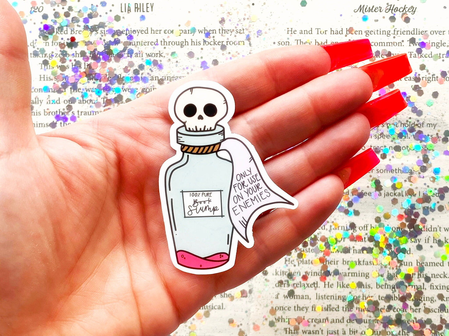 Book Slump Poison Bottle Sticker - The Feral Girls Club