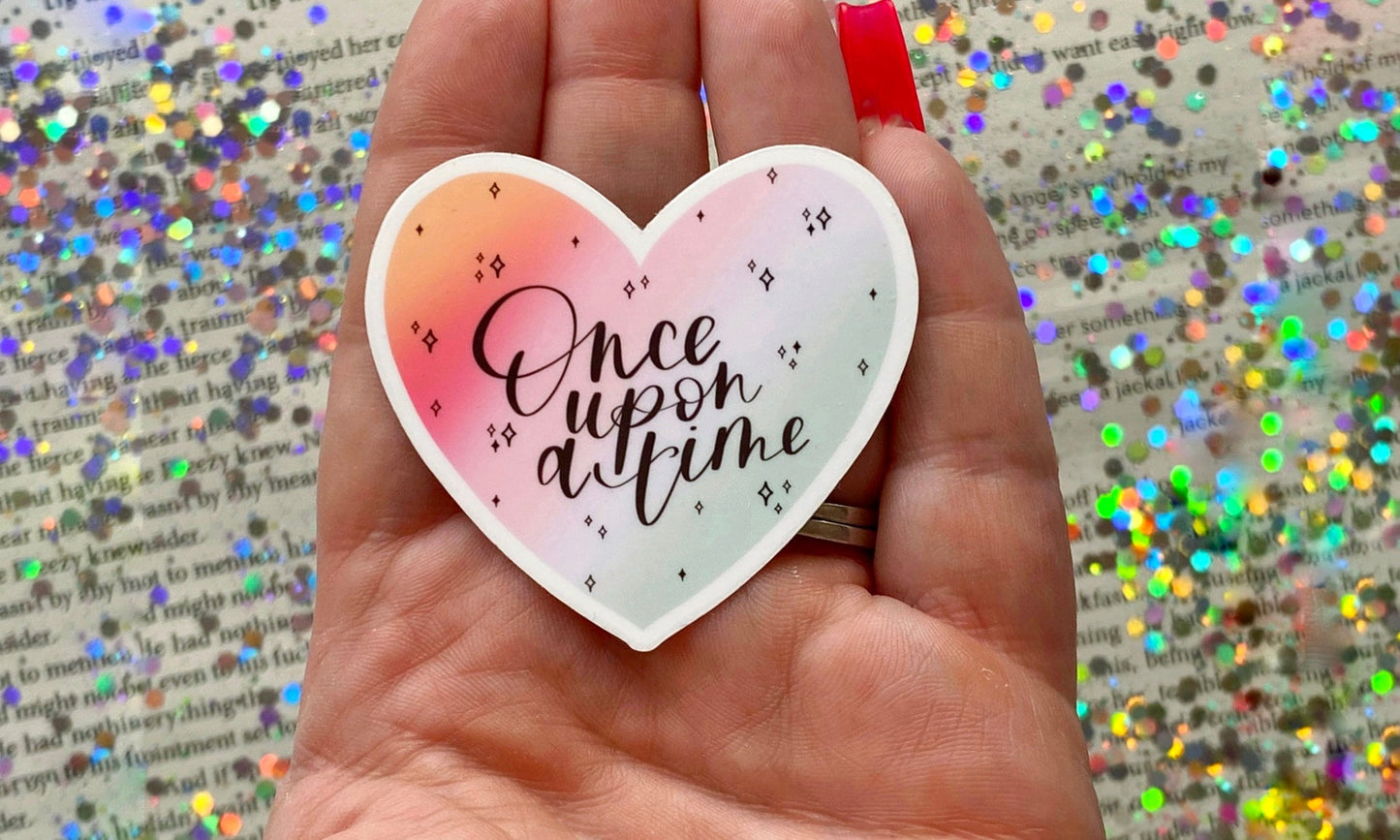 Once Upon A Time Rainbow Heart Sticker - The Feral Girls Club