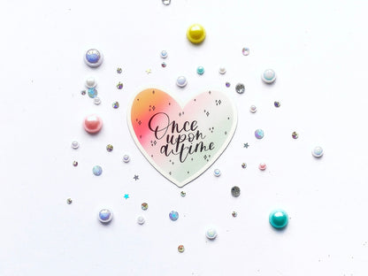 Once Upon A Time Rainbow Heart Sticker - The Feral Girls Club