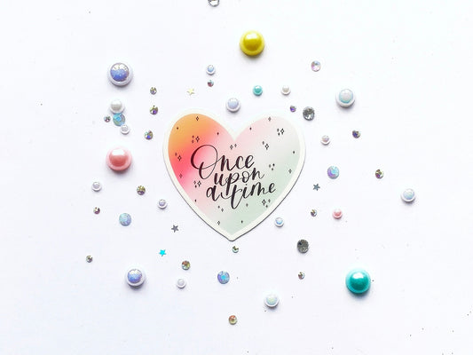 Once Upon A Time Rainbow Heart Sticker - The Feral Girls Club