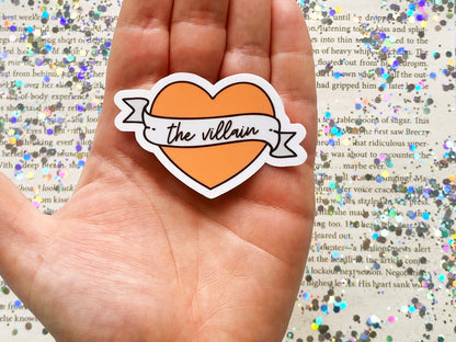 The Villain Orange Heart Sticker - The Feral Girls Club