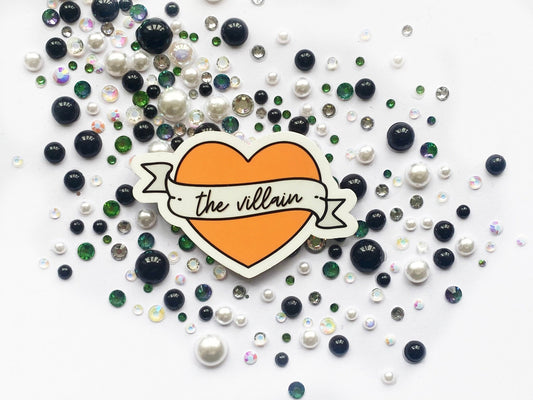 The Villain Orange Heart Sticker - The Feral Girls Club