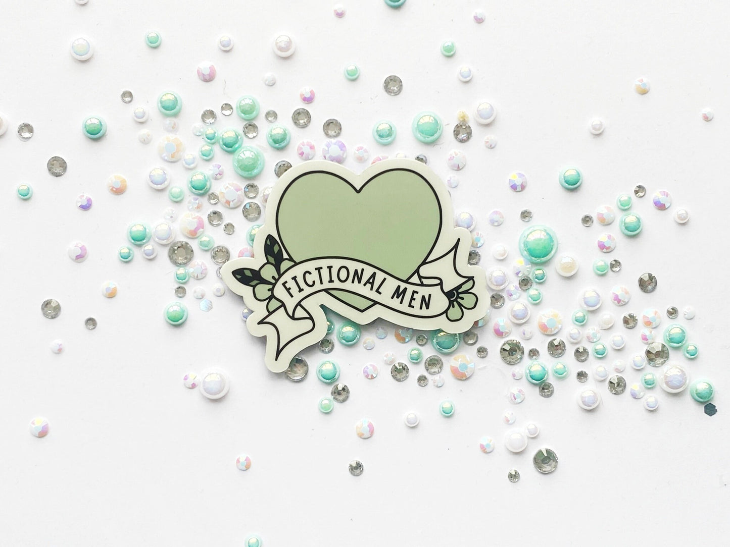 Fictional Men Green Heart Sticker - The Feral Girls Club