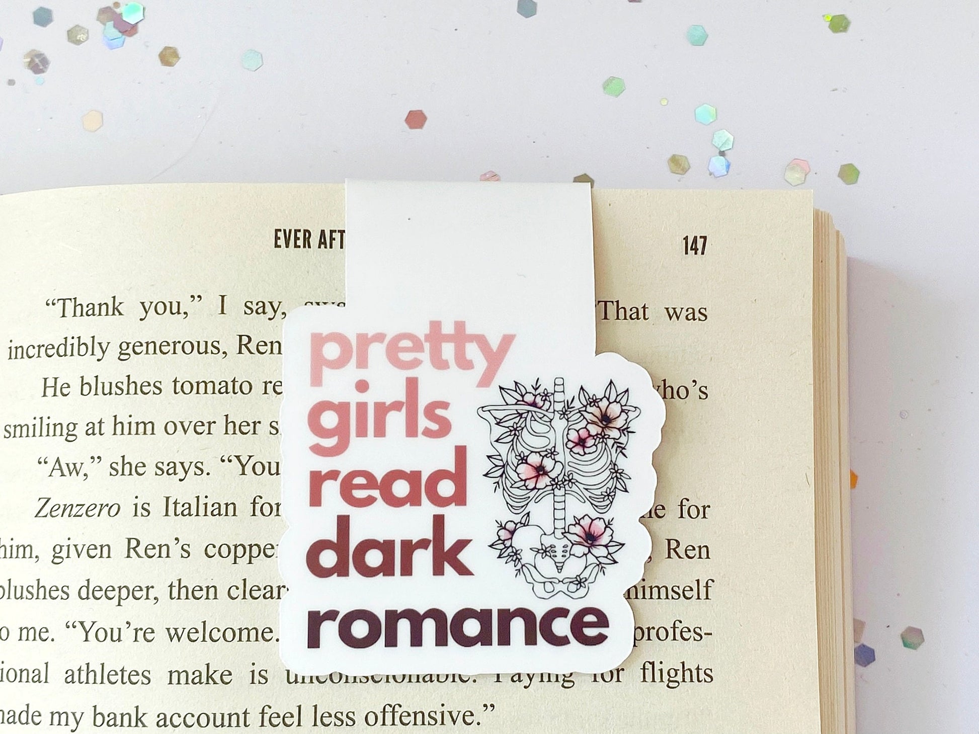 Pretty Girls Read Dark Romance Magnetic Bookmark - The Feral Girls Club