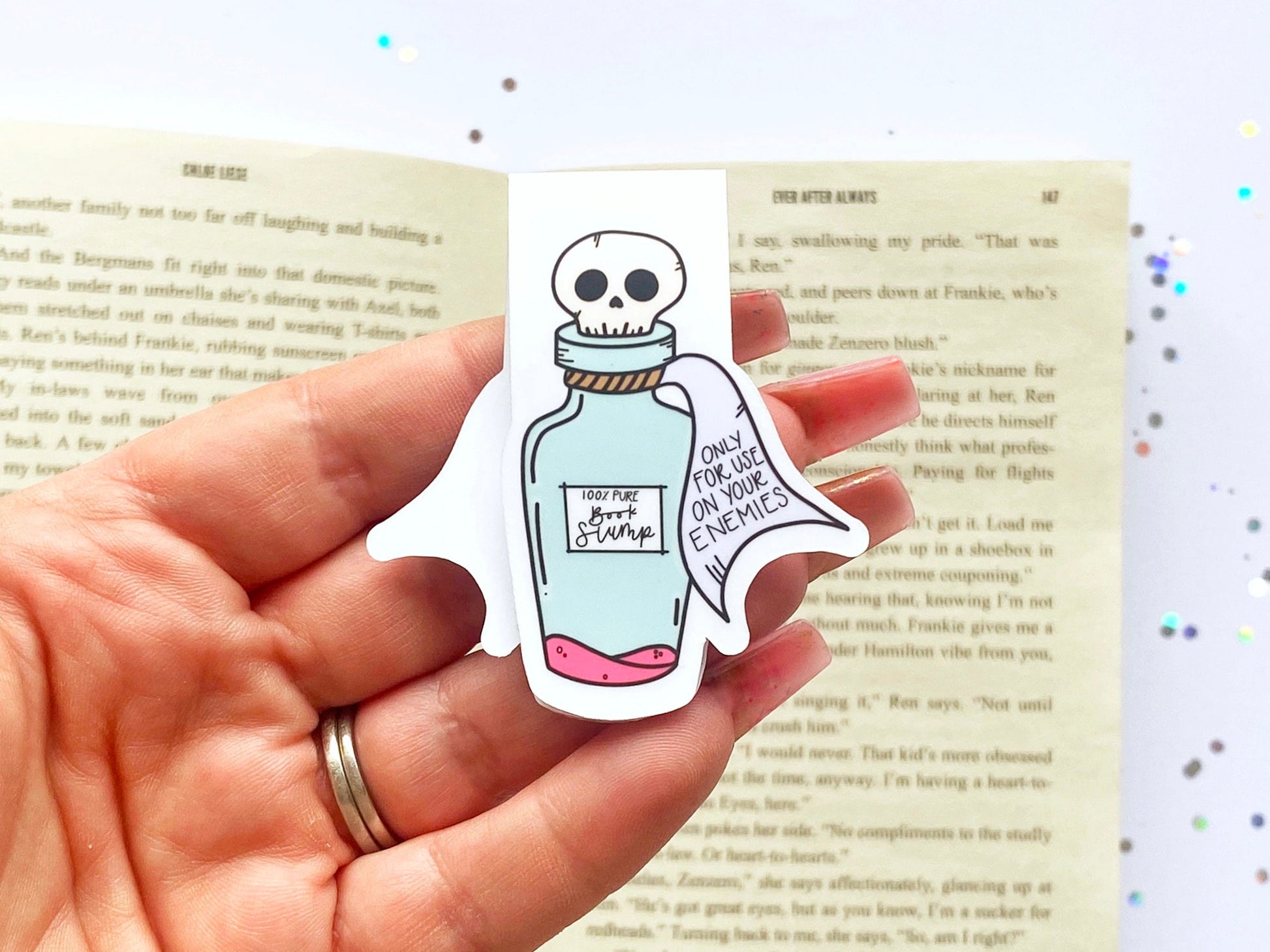 Book Slump Poison Bottle Magnetic Bookmark - The Feral Girls Club